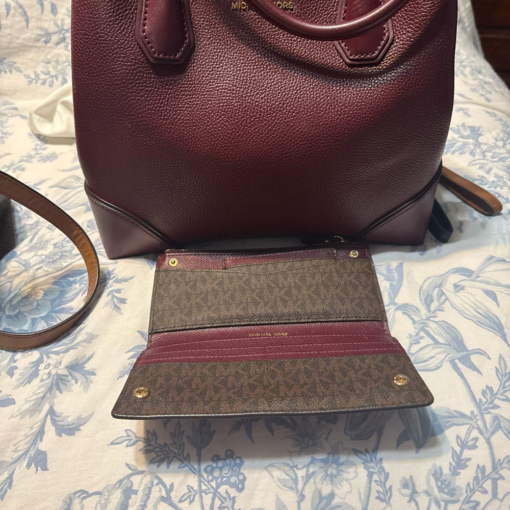 Michael Kors Deep Burgundy Shoulder Bag